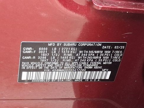 Certified 2025 Subaru Ascent Premium AWD/4WD image 28