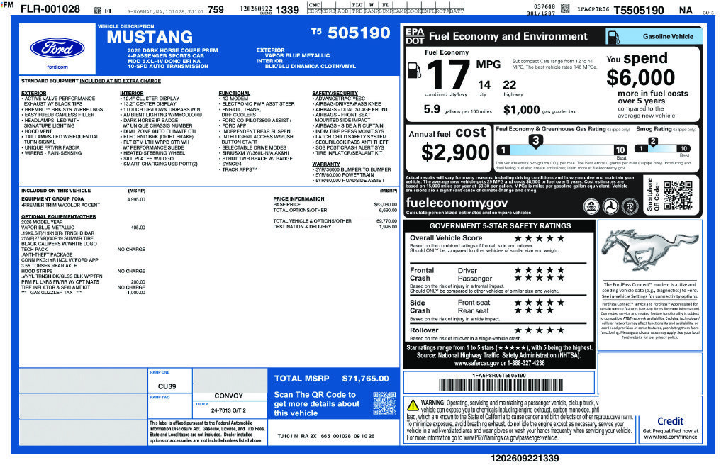 New 2026 Ford Mustang Dark Horse RWD image 8