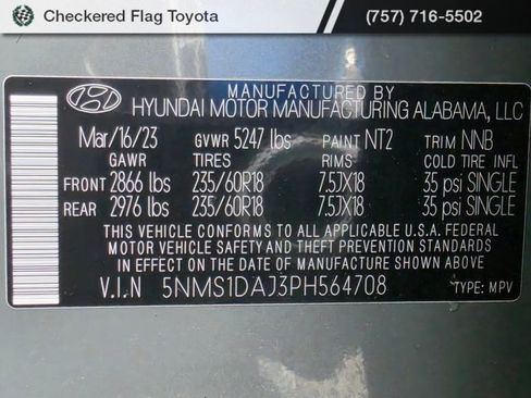 Used 2023 Hyundai Santa Fe SE AWD/4WD image 48