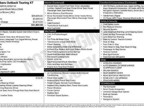 Used 2020 Subaru Outback Touring XT image 25