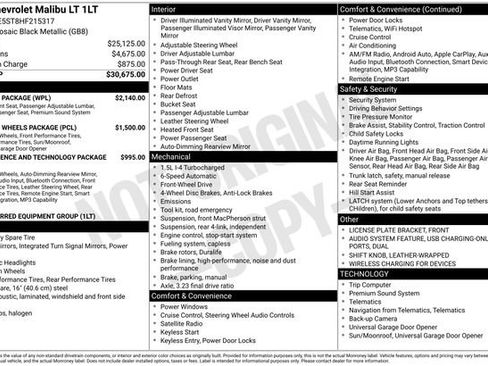 Used 2017 Chevrolet Malibu LT w/ Leather Package FWD image 38