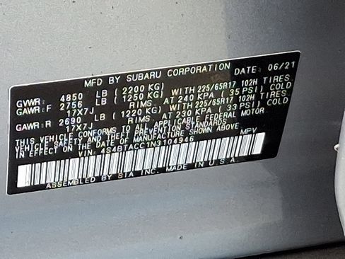 Certified 2022 Subaru Outback Premium AWD/4WD image 27