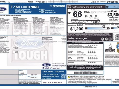 New 2025 Ford F150 Lightning Platinum w/ Dark Elements Package image 2