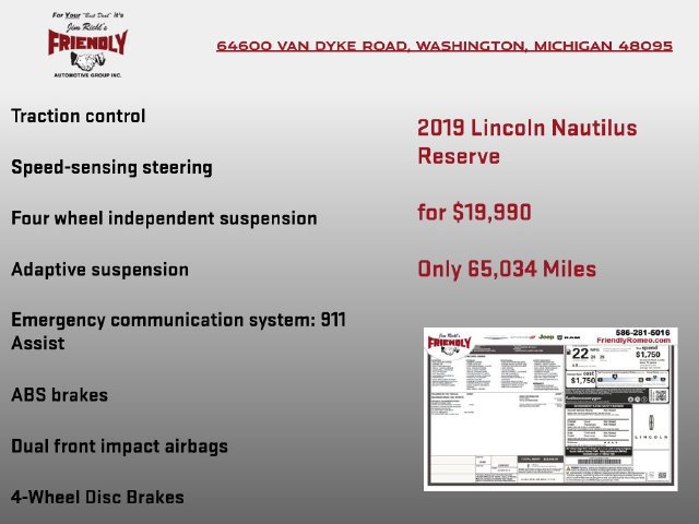 Used 2019 Lincoln Nautilus Reserve AWD/4WD image 6