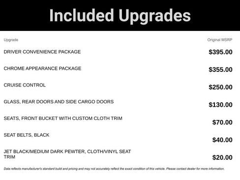 Used 2024 Chevrolet Express 2500 w/ Driver Convenience Package RWD image 2