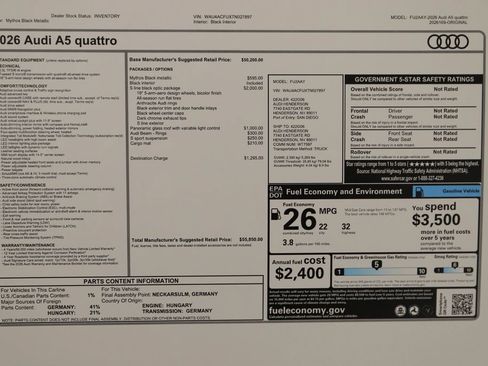 New 2026 Audi A5 2.0T Premium AWD/4WD image 35