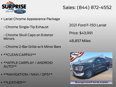 Used 2021 Ford F150 Lariat AWD/4WD image 13