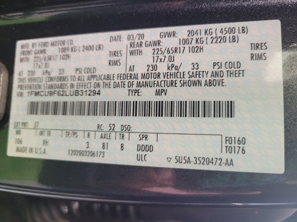 Used 2020 Ford Escape S AWD/4WD image 33