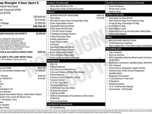 New 2026 Jeep Wrangler Unlimited Sport AWD/4WD image 8