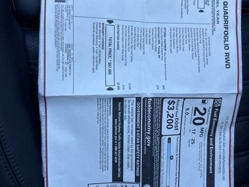 Used 2024 Alfa Romeo Giulia Quadrifoglio w/ Active Assist Plus Package image 69