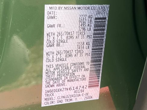 New 2026 Nissan Frontier PRO-4X w/ Pro Premium Package image 34