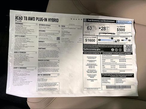 New 2026 Volvo XC60 T8 Plus w/ Climate Package AWD/4WD image 15