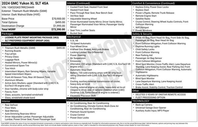 Certified 2024 GMC Yukon XL SLT AWD/4WD image 28