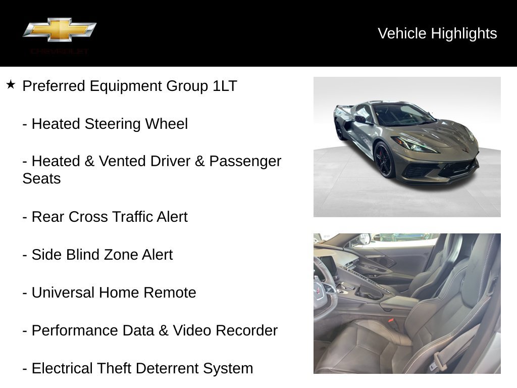 Used 2023 Chevrolet Corvette Stingray Preferred Cpe w/ Z51 Performance Package RWD image 20