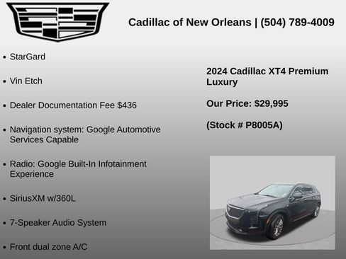 Used 2024 Cadillac XT4 Premium Luxury FWD image 5