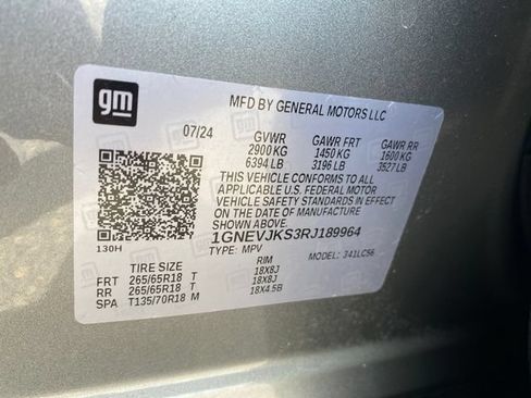 Used 2024 Chevrolet Traverse Z71 w/ LPO, Floor Liner Package AWD/4WD image 25