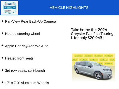 Used 2024 Chrysler Pacifica Touring-L FWD image 19