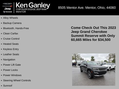 Used 2023 Jeep Grand Cherokee Summit AWD/4WD image 5