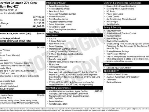 Used 2020 Chevrolet Colorado Z71 AWD/4WD image 5