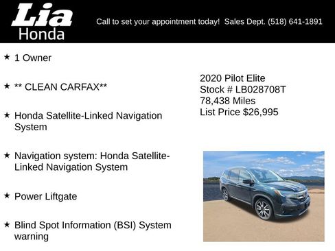 Used 2020 Honda Pilot Elite image 6