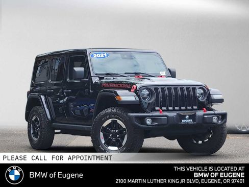 Used 2021 Jeep Wrangler Unlimited Rubicon w/ Uconnect 4C Nav & Sound Group AWD/4WD image 1