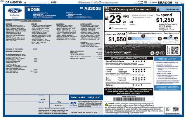 Certified 2022 Ford Edge SEL w/ Convenience Package AWD/4WD image 53