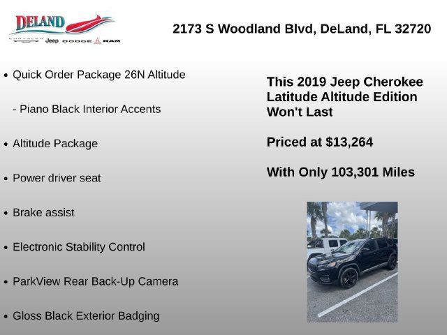 Used 2019 Jeep Cherokee Latitude Plus AWD/4WD image 3