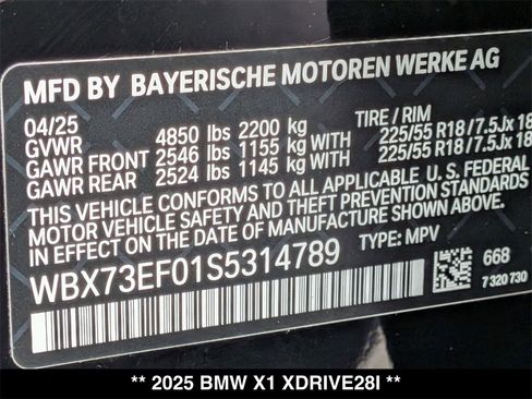 Used 2025 BMW X1 xDrive28i w/ Convenience Package image 31