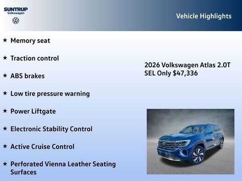 New 2026 Volkswagen Atlas SEL image 15