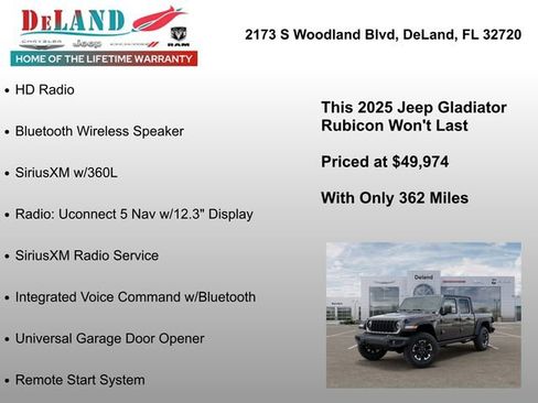New 2025 Jeep Gladiator Rubicon w/ Safety Group AWD/4WD image 31