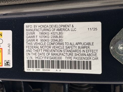 Used 2025 Honda Accord SE image 28