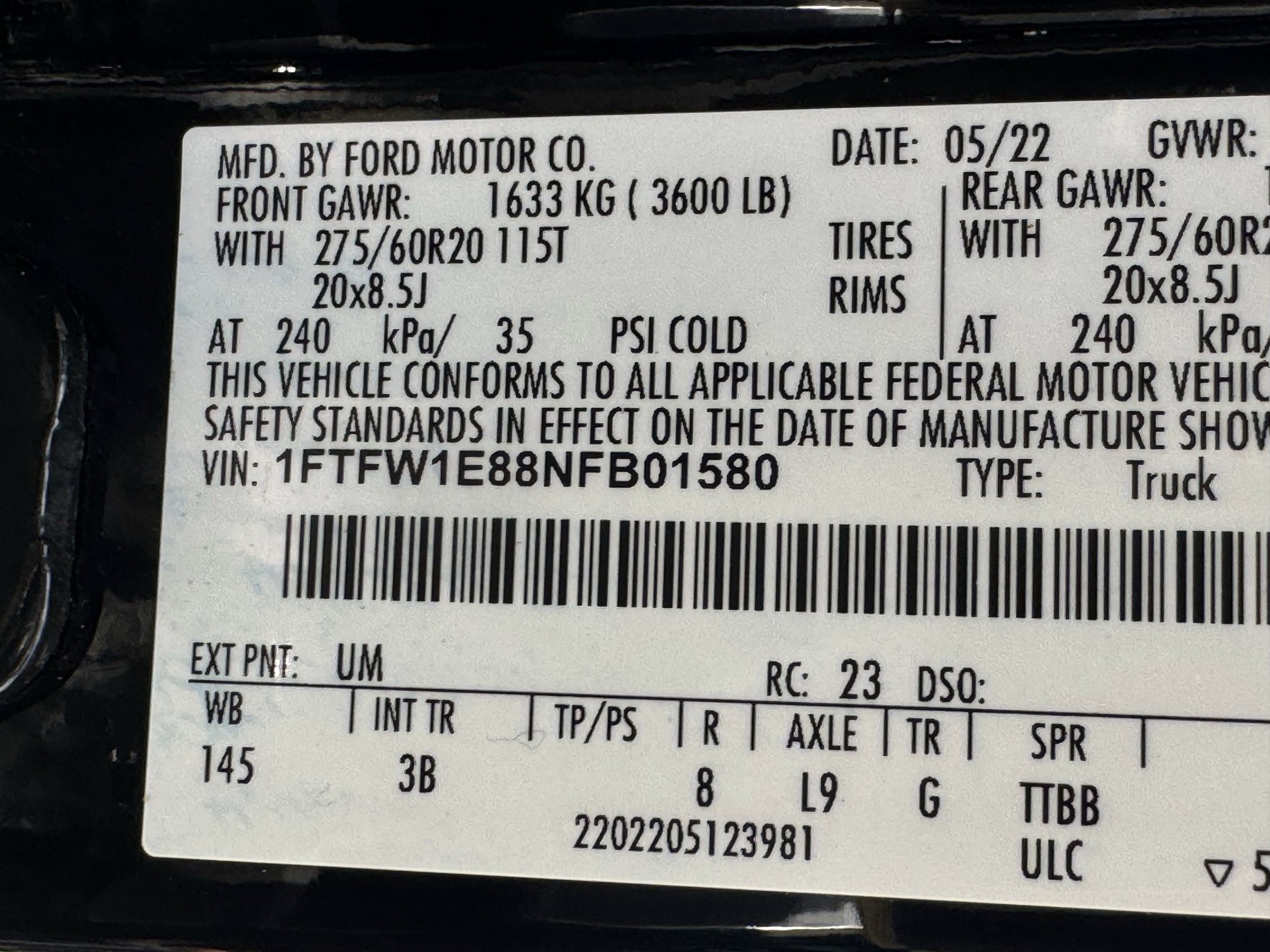 Used 2022 Ford F150 Platinum w/ Equipment Group 701A High AWD/4WD image 34