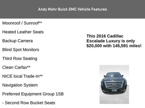 Used 2016 Cadillac Escalade Luxury AWD/4WD image 4