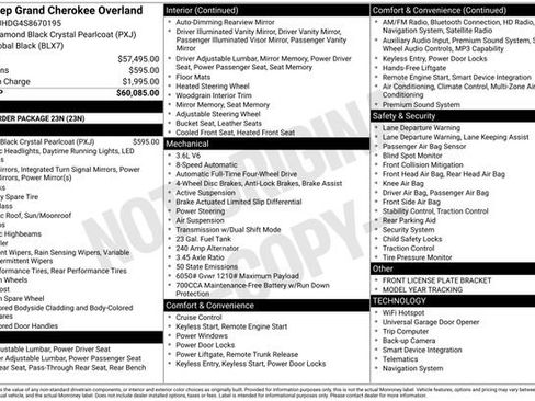 New 2025 Jeep Grand Cherokee Overland AWD/4WD image 31