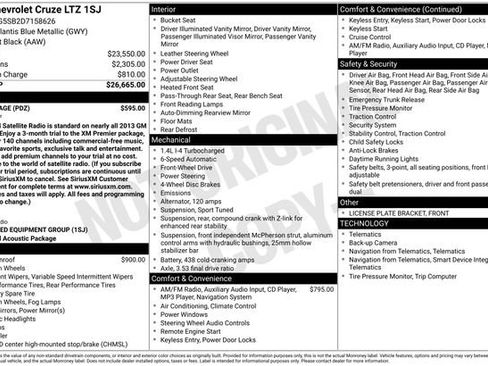 Used 2013 Chevrolet Cruze LTZ w/ RS Package image 7