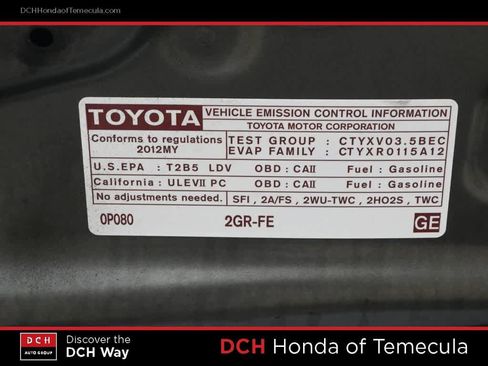 Used 2012 Toyota Camry XLE image 9