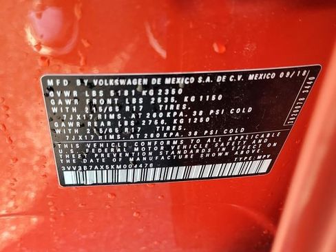 Used 2019 Volkswagen Tiguan SE w/ Panoramic Sunroof Package FWD image 30