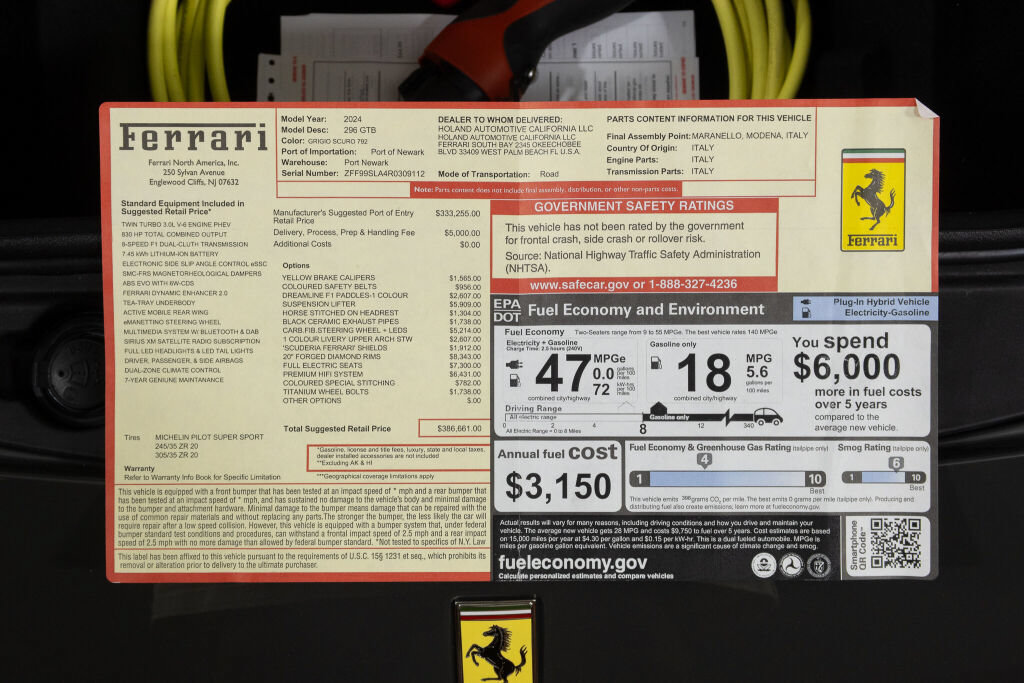 Used 2024 Ferrari 296 GTB RWD image 23