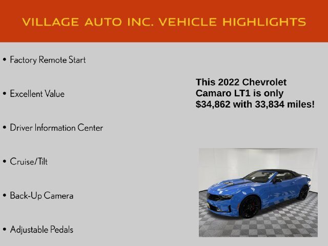 Used 2022 Chevrolet Camaro LT w/ RS Package RWD image 14