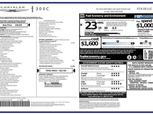 Used 2017 Chrysler 300 C w/ Safetytec Plus Group image 51