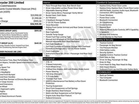 Used 2015 Chrysler 200 Limited w/ Convenience Group FWD image 42