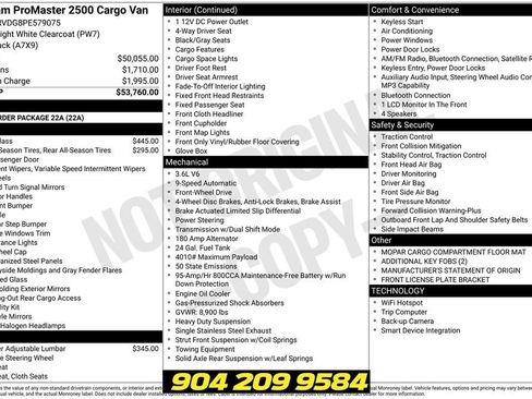 Used 2023 RAM ProMaster 2500 FWD image 2