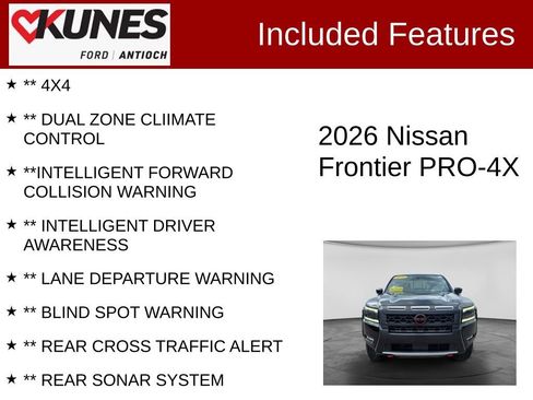 Used 2026 Nissan Frontier PRO-4X AWD/4WD image 4