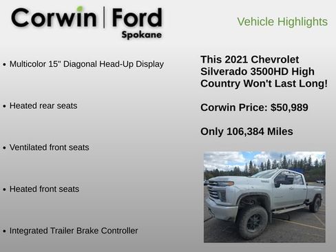 Used 2021 Chevrolet Silverado 3500 High Country image 14