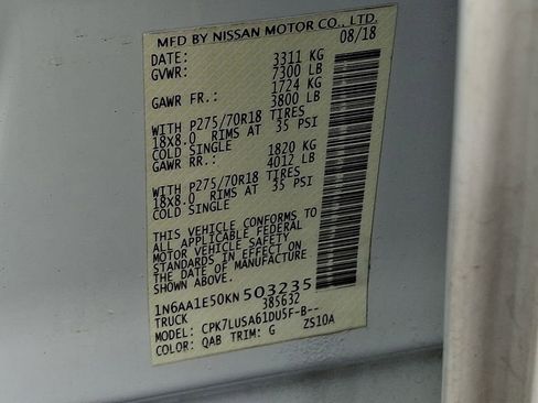 Used 2019 Nissan Titan PRO-4X w/ Pro-4x Convenience Package image 27