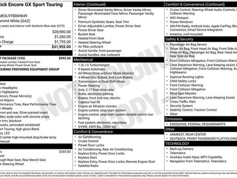 New 2026 Buick Encore GX Sport Touring w/ Comfort Package image 41