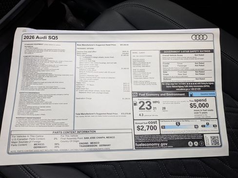 New 2026 Audi SQ5 Premium Plus AWD/4WD image 18