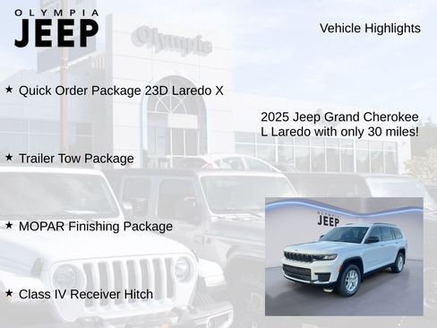 New 2025 Jeep Grand Cherokee L Laredo w/ Trailer Tow Package image 6