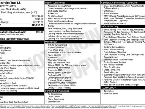 New 2026 Chevrolet Trax LS w/ Driver Confidence Package FWD image 25