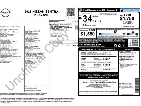 Used 2025 Nissan Sentra SV w/ All-Weather Package FWD image 4